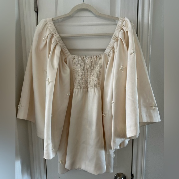 Mare Mare by Anthropologie Ivory Pearl Mini Dress - Picture 3 of 4